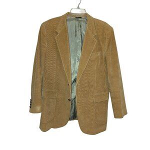 Joe Namath Signature‎ Edition Mens Corduroy Blazer Jacket 42R Camel Tan